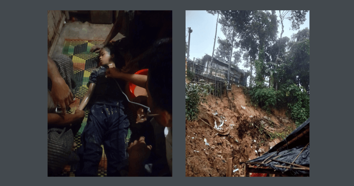 উখিয়ার পাহাড়ধসে শিশুর মৃত্যু, ক্ষতিগ্রস্ত দুই আশ্রয়কেন্দ্র