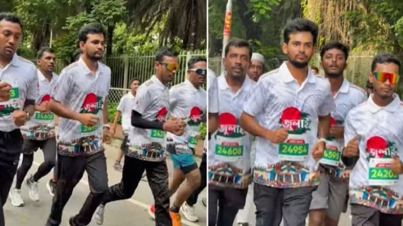 জুলাই গণঅভ্যুত্থান স্মরণে ম্যারাথনে দৌড়ালেন আসিফ মাহমুদ