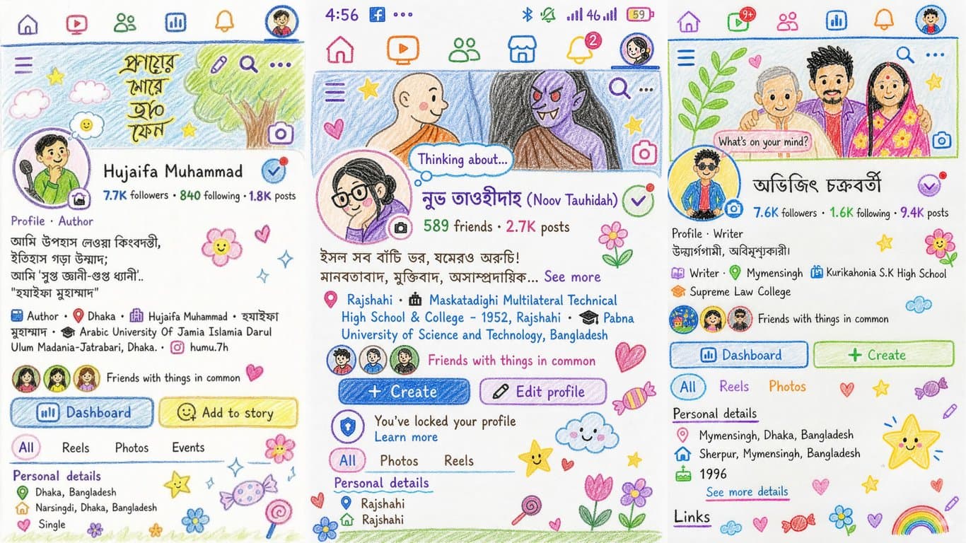 হাতে আঁকা প্রোফাইলের ঢেউ ফেসবুকে, কীভাবে করবেন আপনিও