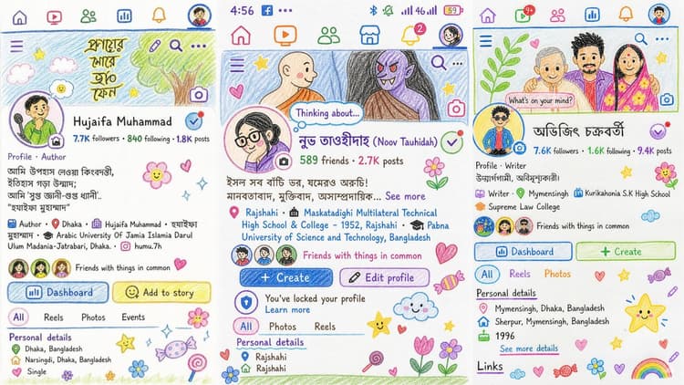 হাতে আঁকা প্রোফাইলের ঢেউ ফেসবুকে, কীভাবে করবেন আপনিও