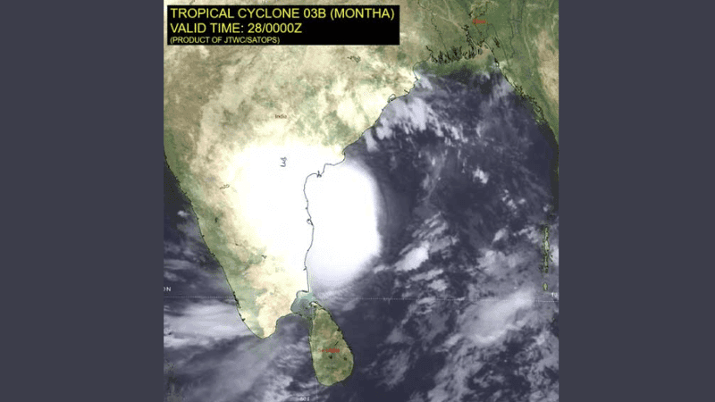 ‘মোন্থা’ এখন প্রবল ঘূর্ণিঝড়, যাচ্ছে ভারতের উপকূলের দিকে