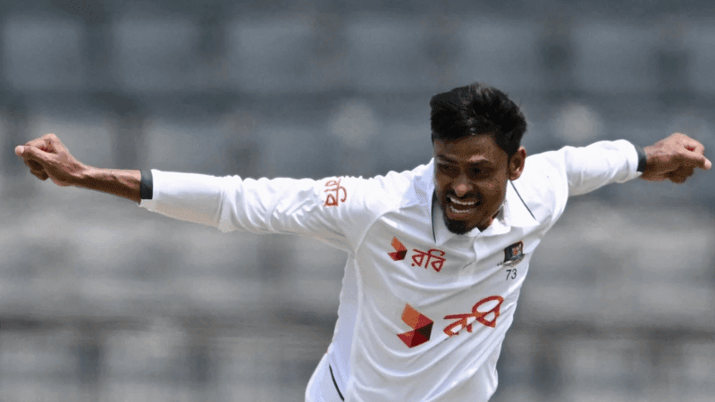 তাইজুলের জোড়া শিকারে শেষ বিকেলে স্বস্তি বাংলাদেশের