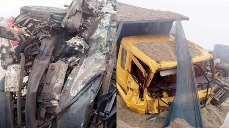 হবিগঞ্জে মাইক্রোবাস-পিকআপ-ডাম্প ট্রাকের ত্রিমুখী সংঘর্ষে ৪ জন নিহত