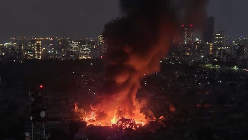 রাজধানীর কড়াইল বস্তিতে আগুন