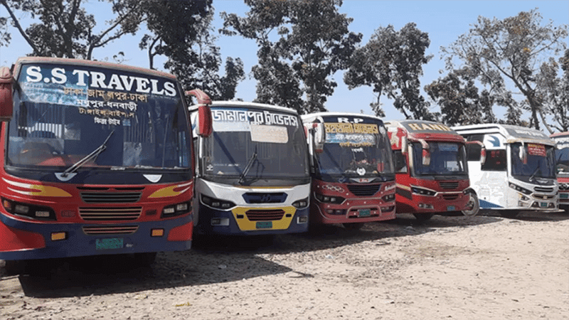 জামালপুর-ঢাকা রুটে বাস চলাচল বন্ধ, ভোগান্তিতে যাত্রীরা