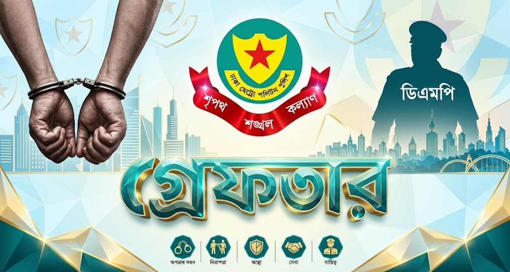 রাজধানীতে ডিএমপির অভিযানে ৪৮৮ জন গ্রেপ্তার, উদ্ধার অস্ত্র ও মাদক