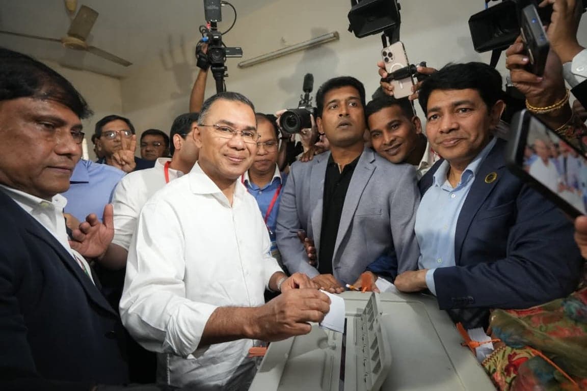 ভোট দিয়েছেন তারেক রহমান