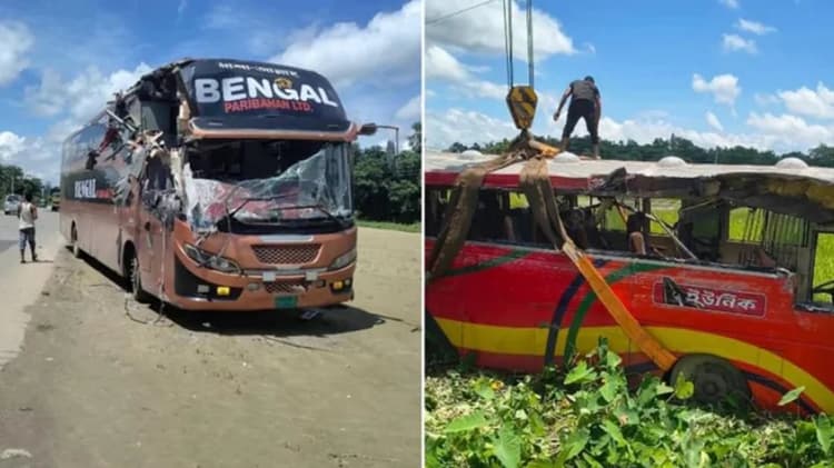 দুর্ঘটনায় নয়জনের প্রাণহানির পর সেই দুই বাসের লাইসেন্স বাতিল