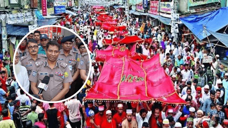 শাহজালাল মাজারে বাদ্য বাজিয়ে গিলাফ দেওয়া যাবে না, পুলিশ কমিশনারের নির্দেশনা