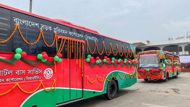 শাহজালাল বিমানবন্দরে চালু হলো বিআরটিসির শাটল বাস সার্ভিস