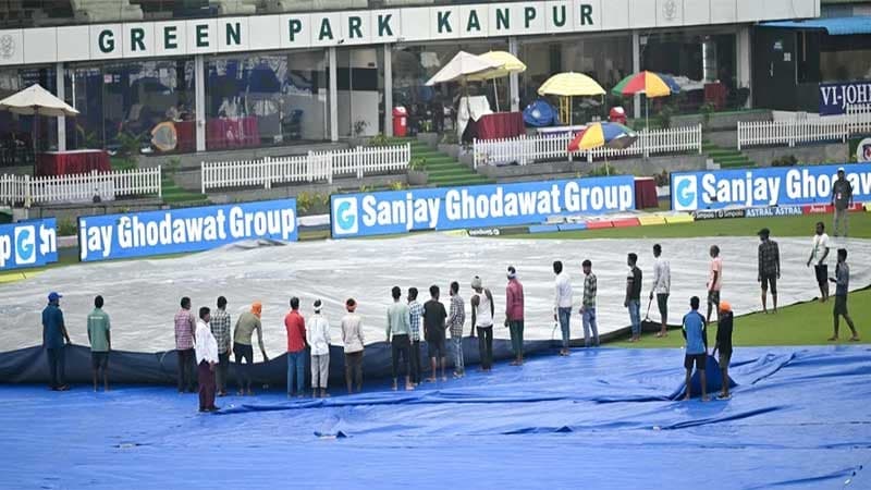 কানপুর টেস্টের দ্বিতীয় দিনের খেলা পরিত্যক্ত