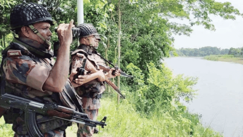 সিলেট সীমান্তে বিএসএফের গুলির জবাবে বিজিবির পাল্টা গু‌লি