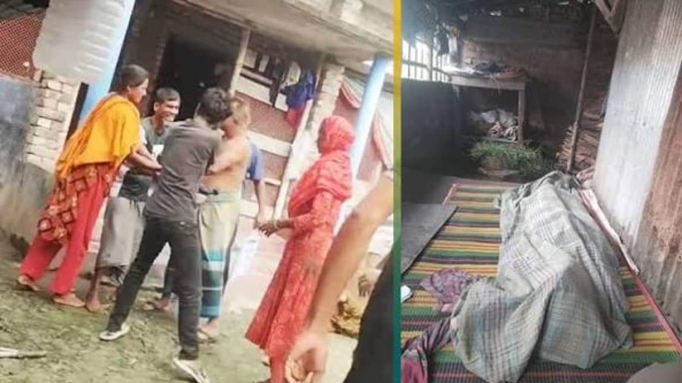 বাবার মরদেহ বাড়িতে রেখেই কবরের জমি নিয়ে ২ ভাইয়ের মারামারি