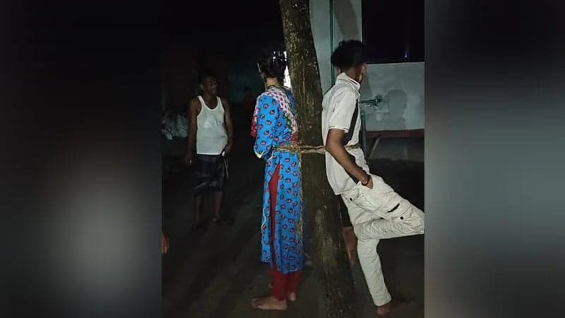 রাজবাড়ীতে তরুণ ও গৃহবধূকে গাছে বেঁধে নির্যাতন