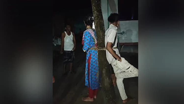 রাজবাড়ীতে তরুণ ও গৃহবধূকে গাছে বেঁধে নির্যাতন
