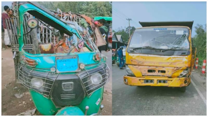 মানিকগঞ্জে ট্রাক-অটোরিকশার সংঘর্ষ, নিহত ৩