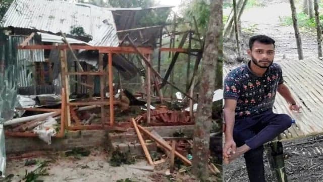 বোমা বিস্ফোরণে উড়ে গেল বসতঘর, প্রাণ গেল যুবকের