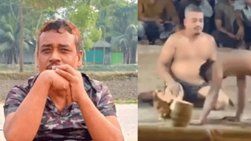 কুস্তির মঞ্চে মৃত্যুর কোলে ঢলে পড়লেন খেলোয়াড়