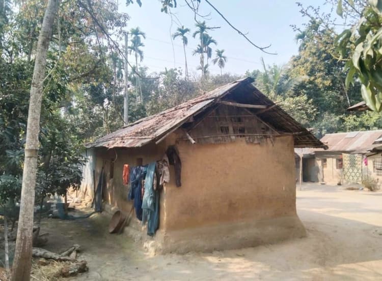 অসহায় বিধবা হেরন্তি কোচের মানবেতর জীবনযাপন