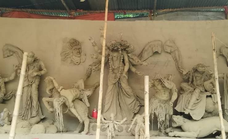 মির্জাপুরে দুর্গা মন্দিরে নির্মাণাধীন সাত প্রতিমা ভাঙচুরের অভিযোগ