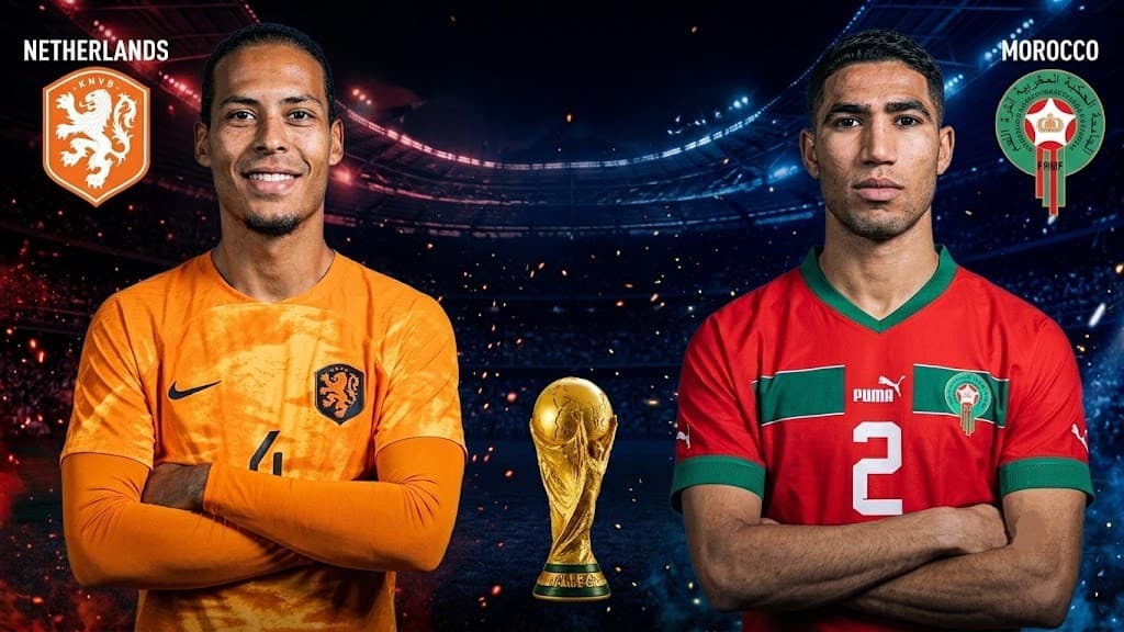 নেদারল্যান্ডস বনাম মরক্কো: টোটাল ফুটবলের শৃঙ্খলা নাকি আটলাস লায়ন্সের ট্রানজিশনের ঝড়