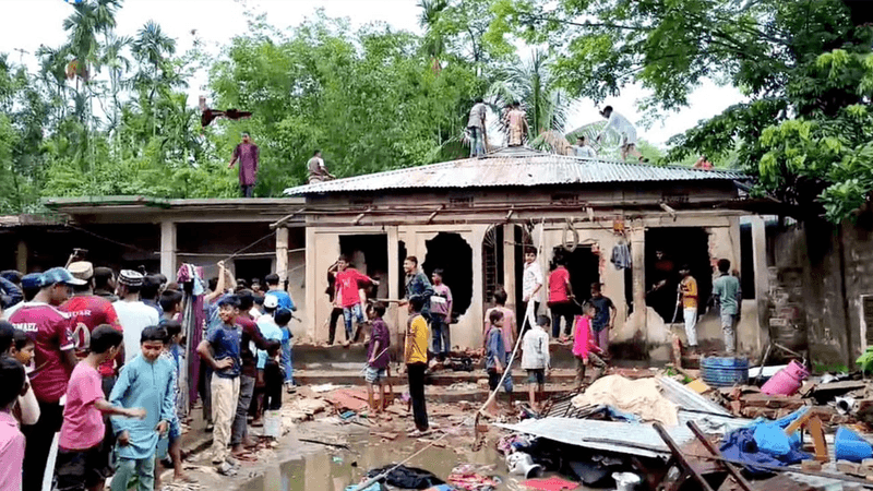 শিশু ফাহিমা ধর্ষণচেষ্টা ও হত্যা: অভিযুক্ত জাকিরের বাড়ি ফের ভাঙচুর