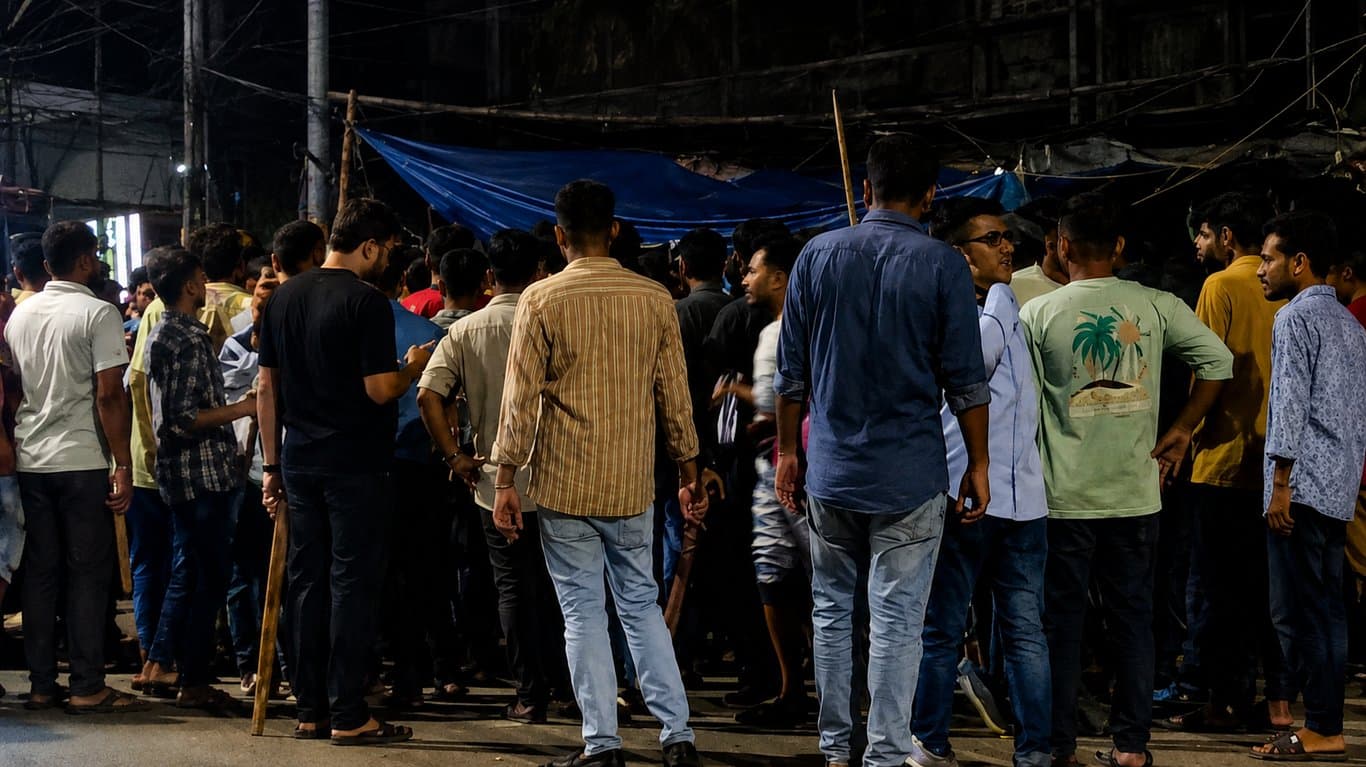 নিউমার্কেটে ফুটপাতে দোকান বসানো নিয়ে ছাত্রদল-যুবদল সংঘর্ষে আহত ২০