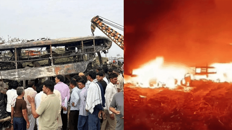 ভারতের দিল্লি-মুম্বাই এক্সপ্রেসওয়েতে বাসে আগুন, নিহত ৭