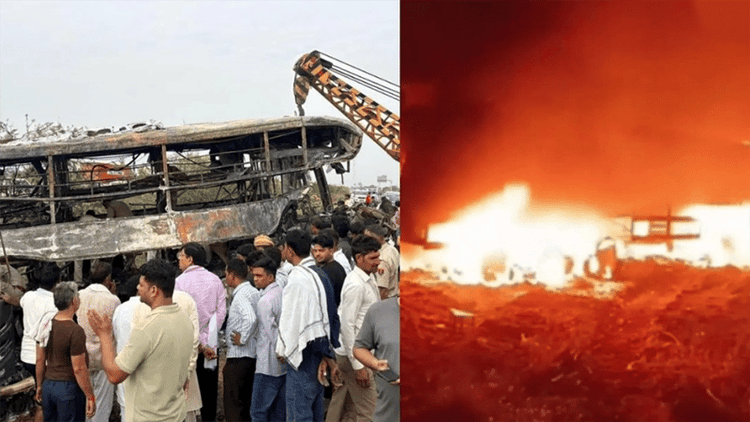 ভারতের দিল্লি-মুম্বাই এক্সপ্রেসওয়েতে বাসে আগুন, নিহত ৭
