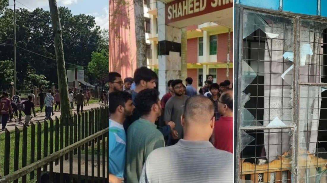 প্রেমঘটিত বিরোধে বাকৃবিতে দুই হলের শিক্ষার্থীদের সংঘর্ষ, আহত ১৩