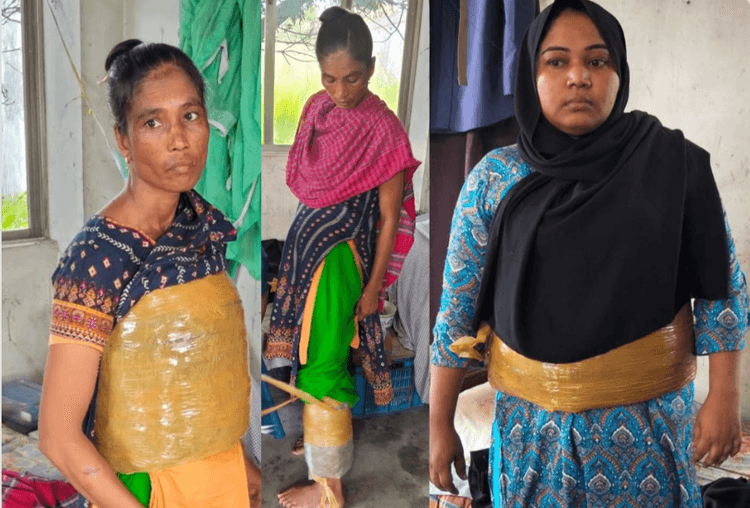 শরীরে স্কচটেপ পেঁচিয়ে গাঁজা পাচার, কুমিল্লায় পুলিশের জালে দুই নারী