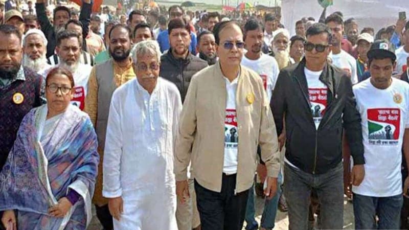 তিস্তার পানির ন্যায্য হিস্যার দাবিতে ৫ জেলায় চলছে অবস্থান কর্মসূচি