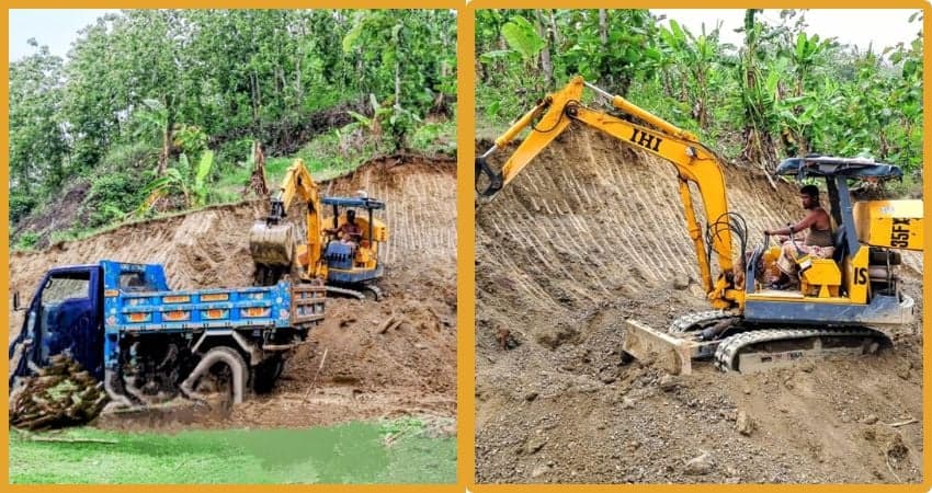 বান্দরবানে শিক্ষা প্রতিষ্ঠানের সীমানা ঘেঁষে চলছে পাহাড় কাটার মহোৎসব