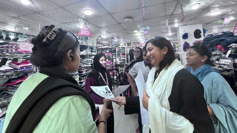 তারেক রহমানের পক্ষে নির্বাচনী প্রচারে নামলেন ছোট ভাই কোকো’র স্ত্রী