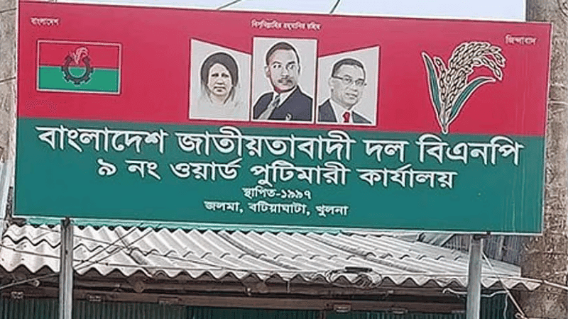 খুননায় বিএনপি কার্যালয়ে ঢুকে যুবদল নেতাকে গুলি, আহত ২