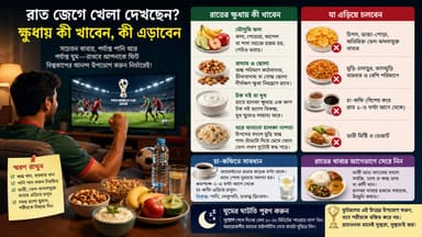 রাত জেগে খেলা দেখছেন; ক্ষুধায় কী খাবেন, কী এড়াবেন