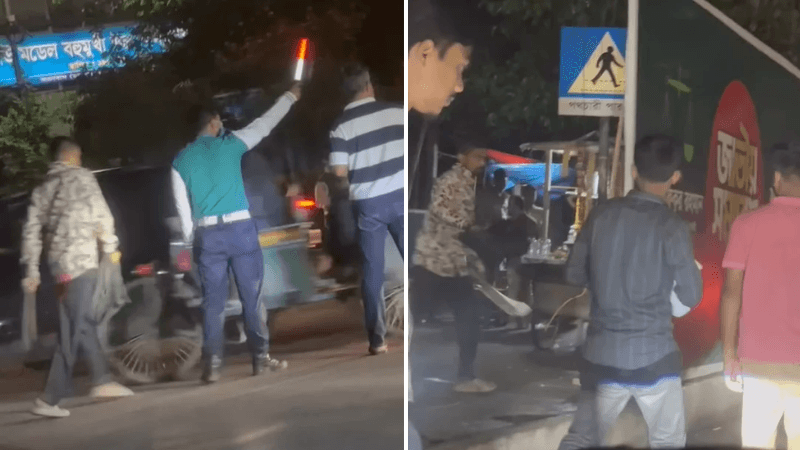 ধানমন্ডিতে চাপাতি হাতে প্রকাশ্যে ছিনতাই, পুলিশের সামনেই বেরিয়ে গেল যুবক