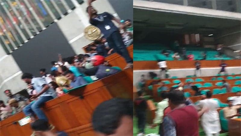 সংসদ ভাঙচুর, লুটপাটে ৯০ লাখ টাকার ক্ষতি