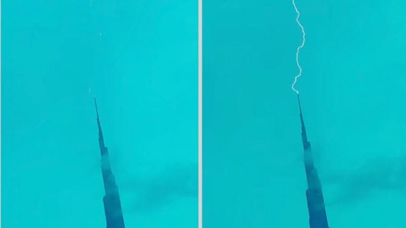 দুবাইয়ে বুর্জ খলিফায় বজ্রপাত, অক্ষত বিশ্বের সর্বোচ্চ ভবন 