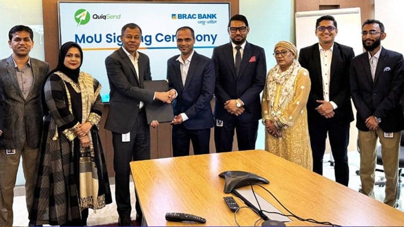 অস্ট্রেলিয়া থেকে অ্যাপ-ভিত্তিক রেমিটেন্স সহজ করতে কুইকসেন্ডের সাথে ব্র্যাক ব্যাংকের চুক্তি