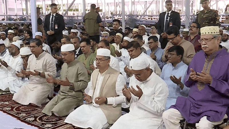 জাতীয় ঈদগাহে ঈদুল আজহার প্রধান জামাত অনুষ্ঠিত