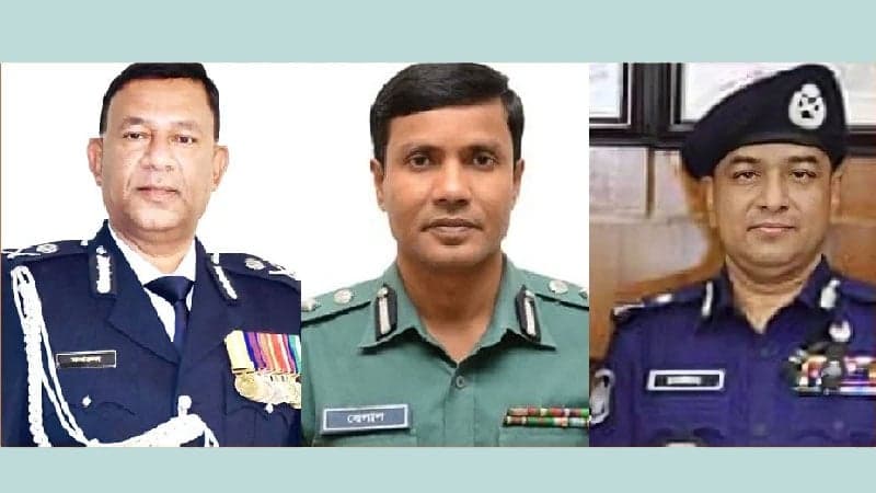 তিন অতিরিক্ত আইজিপিকে বাধ্যতামূলক অবসর