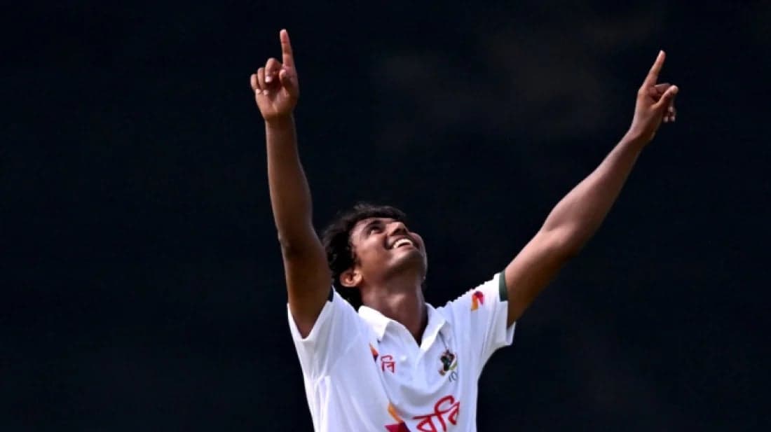 বাংলাদেশের প্রথম পেসার হিসেবে টেস্টে হাসান মাহমুদের হ্যাটট্রিক