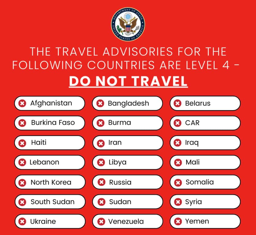 ৫ আগস্টে জারিকৃত ভ্রমণ সতর্কতা বহাল রেখেছে যুক্তরাষ্ট্র
