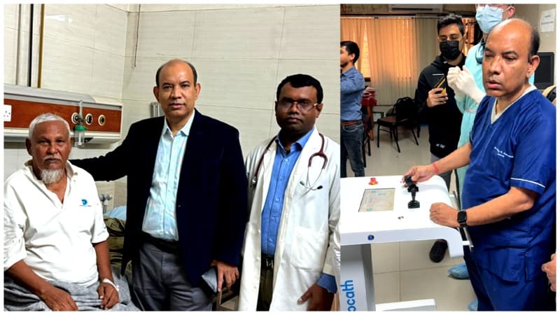 দেশে প্রথমবারের মতো রোবট দিয়ে পরানো হলো হার্টের রিং