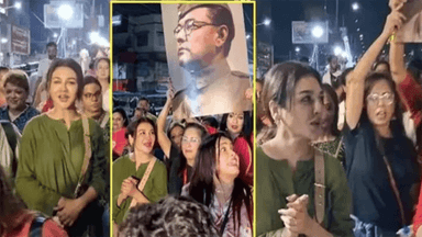 নারীদের নিরাপত্তার দাবিতে কলকাতার রাজপথে জয়া আহসান, মিশ্র প্রতিক্রিয়া