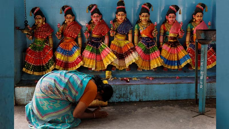 তামিলনাড়ুর গ্রামে কমলার জন্য প্রার্থনা