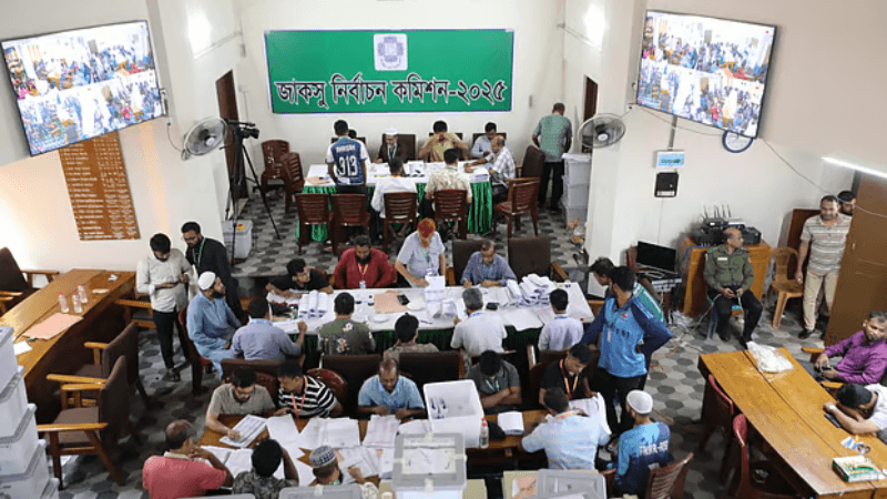 জাকসু নির্বাচন: ১৫ হলের ভোট গণনা সম্পন্ন, একটার মধ্যে শেষ করার আশা