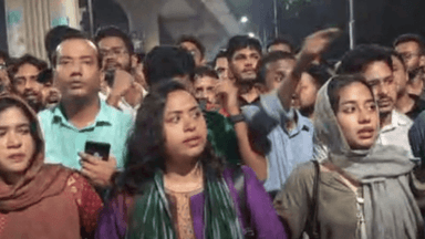 ঢাবি ক্যাম্পাসে ছাত্রদলের মিছিল