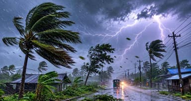 ১২ অঞ্চলে ঝোড়ো হাওয়ার সঙ্গে বৃষ্টির পূর্বাভাস, নদীবন্দরে সতর্কতা